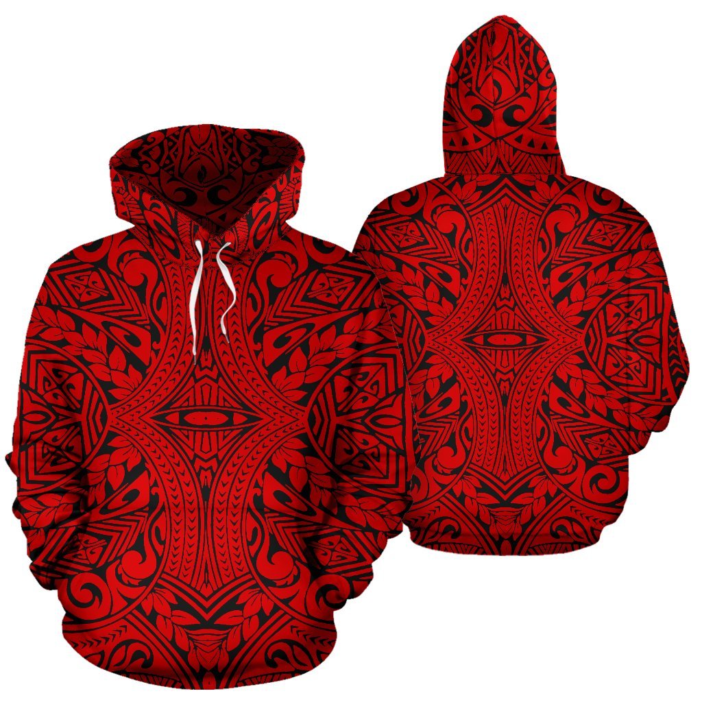 Hawaii Hoodie Polynesian Culture Red Pullover - Polynesian Pride