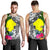 Palau Men's Tank Top White - Turtle Plumeria Banana Leaf - Polynesian Pride