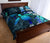 Kanaka Maoli (Hawaiian) Quilt Bed Set - Sea Turtle Tropical Hibiscus And Plumeria Blue - Polynesian Pride