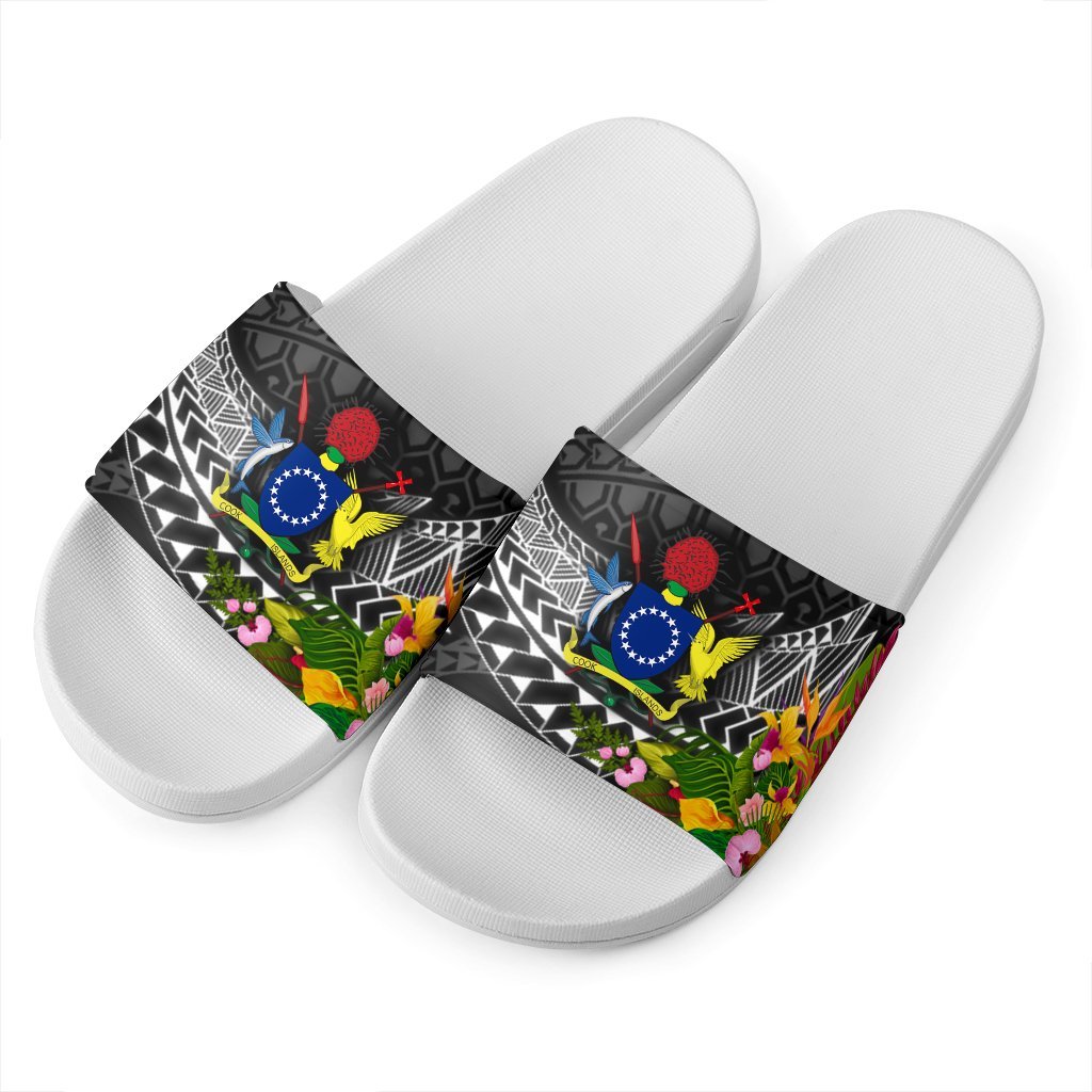 Cook Islands Slide Sandals - Seal Spiral Polynesian Patterns - Polynesian Pride