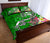 Tonga Quilt Bed Set - Turtle Plumeria (Green) - Polynesian Pride