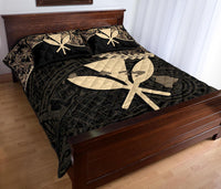 Kanaka Maoli Polynesian Quilt Bed Set Golden Coconut - Polynesian Pride