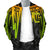 Pohnpei Men's Bomber Jacket - Pohnpei Seal In Heartbeat Patterns Style (Reggae) - Polynesian Pride