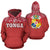 Tonga All Over Hoodie Polynesian Hoodie Style Unisex White - Polynesian Pride