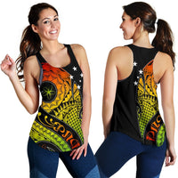 Papua New Guinea Women's Racerback Tank - PNG Bird And Polynesian Decorative Pattern - Polynesian Pride