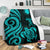 Northern Mariana Premium Blanket - Tentacle Turtle Turquoise - Polynesian Pride
