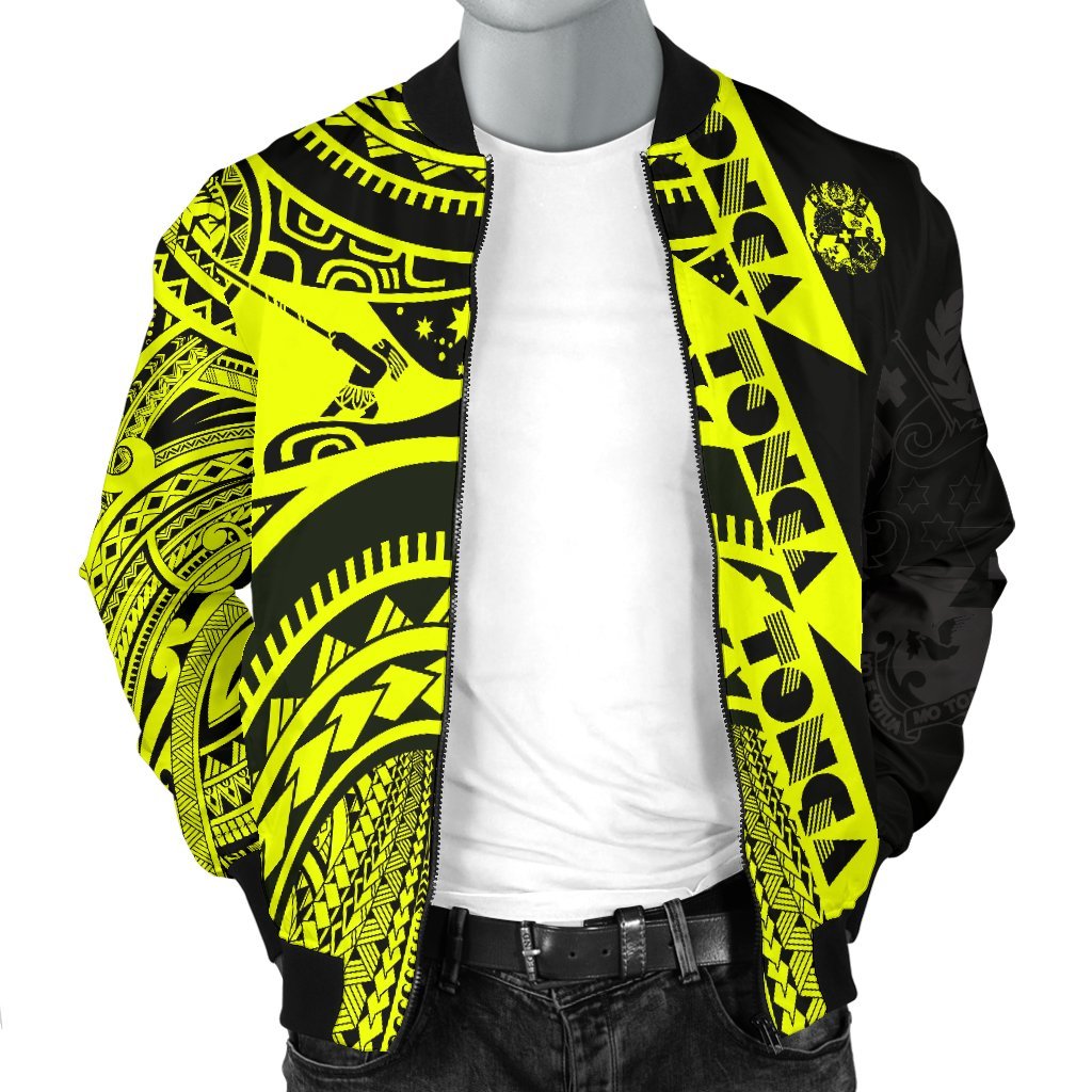 Polynesian Men's Bomber Jackets - Maui Moana Tattoo with Seal Tonga - Polynesian Pride