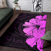 Royal Hibiscus Polynesian Tribal Area Rug Pink AH - Polynesian Pride