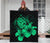 Hawaii Hibiscus Premium Quilt - Turtle Map - Pastel Green - Polynesian Pride