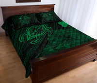 Hawaii Sea Turtle Is Swimming Toward Quilt Bed Set Green - Polynesian Pride