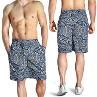 Polynesian Culture Blue White Men's Short - Polynesian Pride