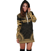 American Samoa Women's Hoodie Dress - Polynesian Gold Chief - Polynesian Pride