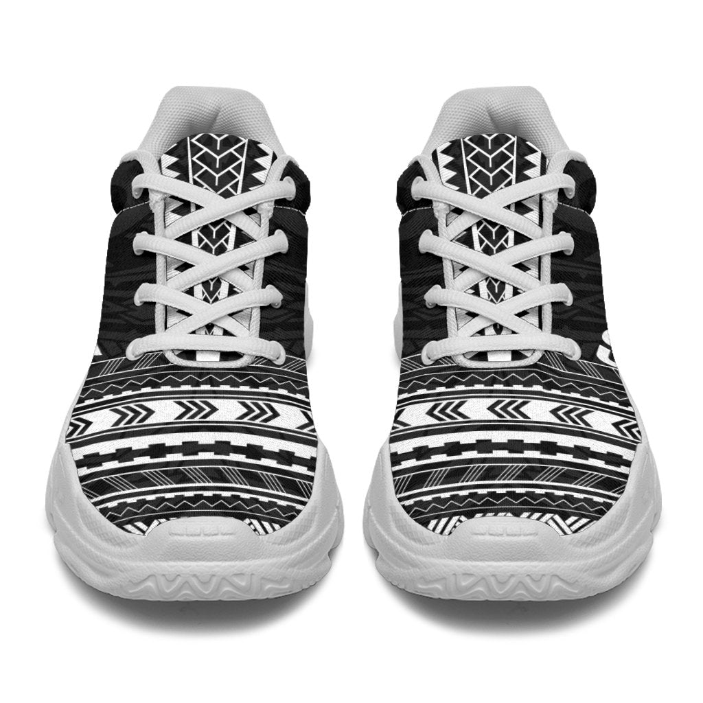 Cook Islands Chunky Sneakers - Polynesian Chief Black Version - Polynesian Pride