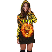 Sun In Leo Zodiac Women Hoodie Dress Polynesian Tattoo Unique Vibes - Polynesian Pride