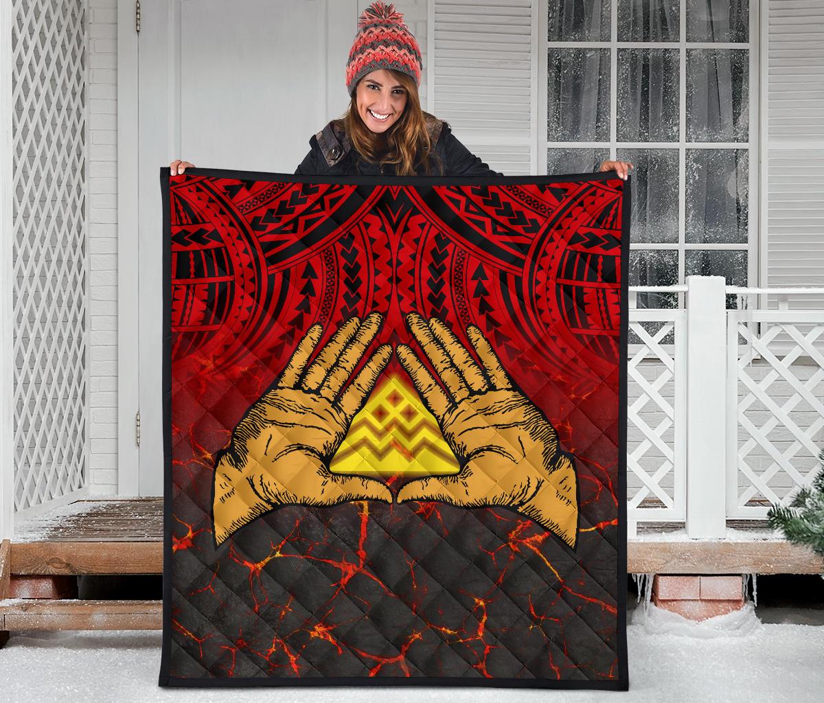 Hawaii Quilt - Premium Quilt - Protect Mauna Kea - Polynesian Pride