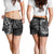 Guam Polynesian Shorts (Women) - White Turtle Flowing - Polynesian Pride