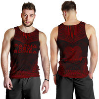 Papua New Guinea Men's Tank Top - Polynesian Chief Red Version - Polynesian Pride