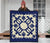 Hawaiian Turtle Kalo Pattern Premium Quilt - Blue - Argu Style - AH - Polynesian Pride