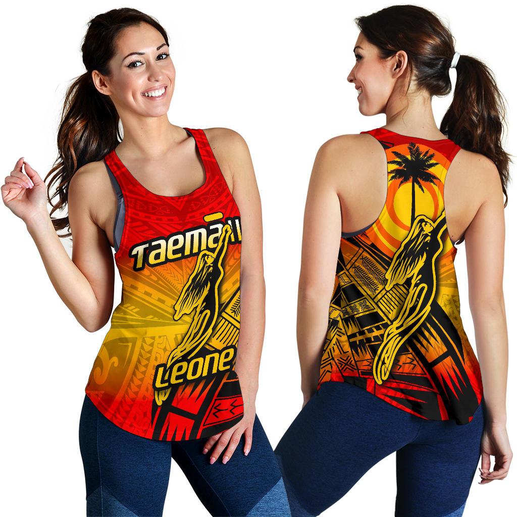 American Samoa Women's Racerback Tank - Taema Leone - Polynesian Pride