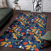 Tropical Buttterfly And Flower Rug - Polynesian Pride