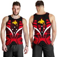 Papua New Guinea Tattoo Men Tank Top Hibiscus K9 - Polynesian Pride