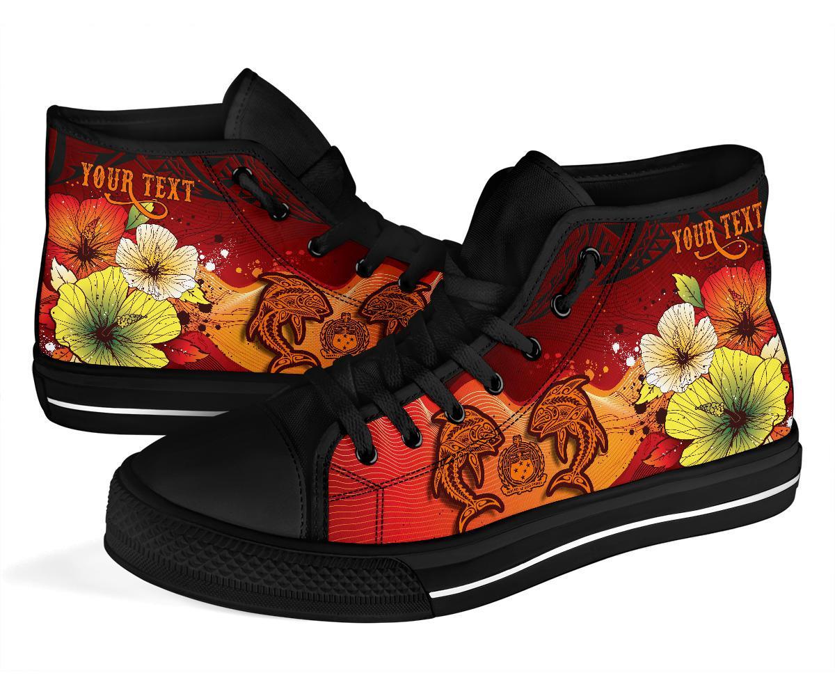Samoa Custom Personalised High Top Shoes - Tribal Tuna Fish - Polynesian Pride