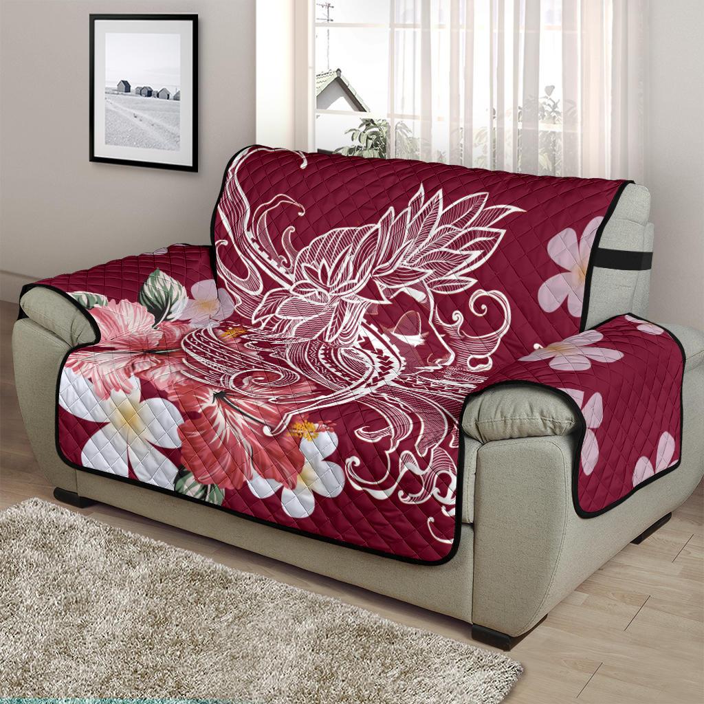 Hawaii Hula Girl Hibiscus Plumeria Sofa Protector - Ruin Style - AH - Polynesian Pride