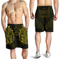 Strong Polynesian Tattoo Men's Shorts Yellow - Polynesian Pride