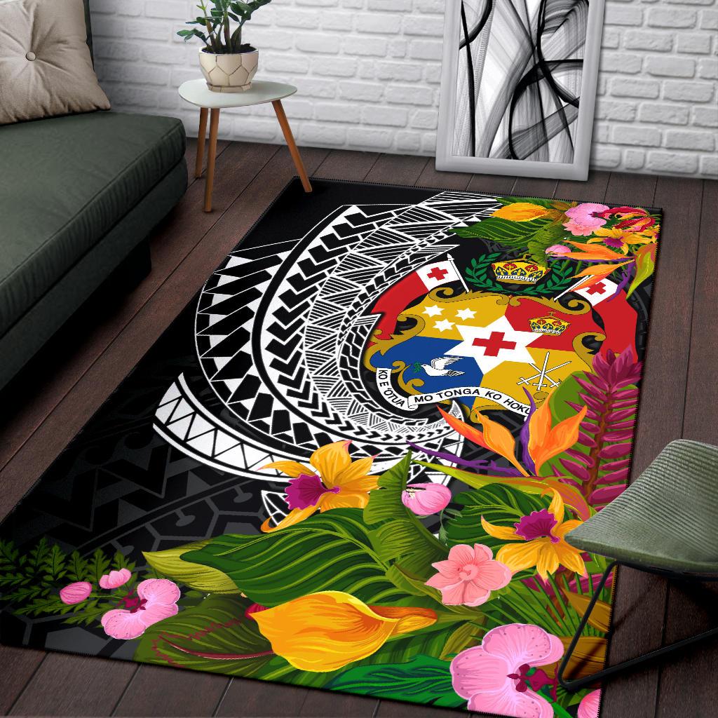 Tonga Area Rug - Seal Spiral Polynesian Patterns - Polynesian Pride