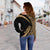 Hawaii Turtle Polynesian Women's Off Shoulder Sweater - Circle Style - AH - Golden - Polynesian Pride