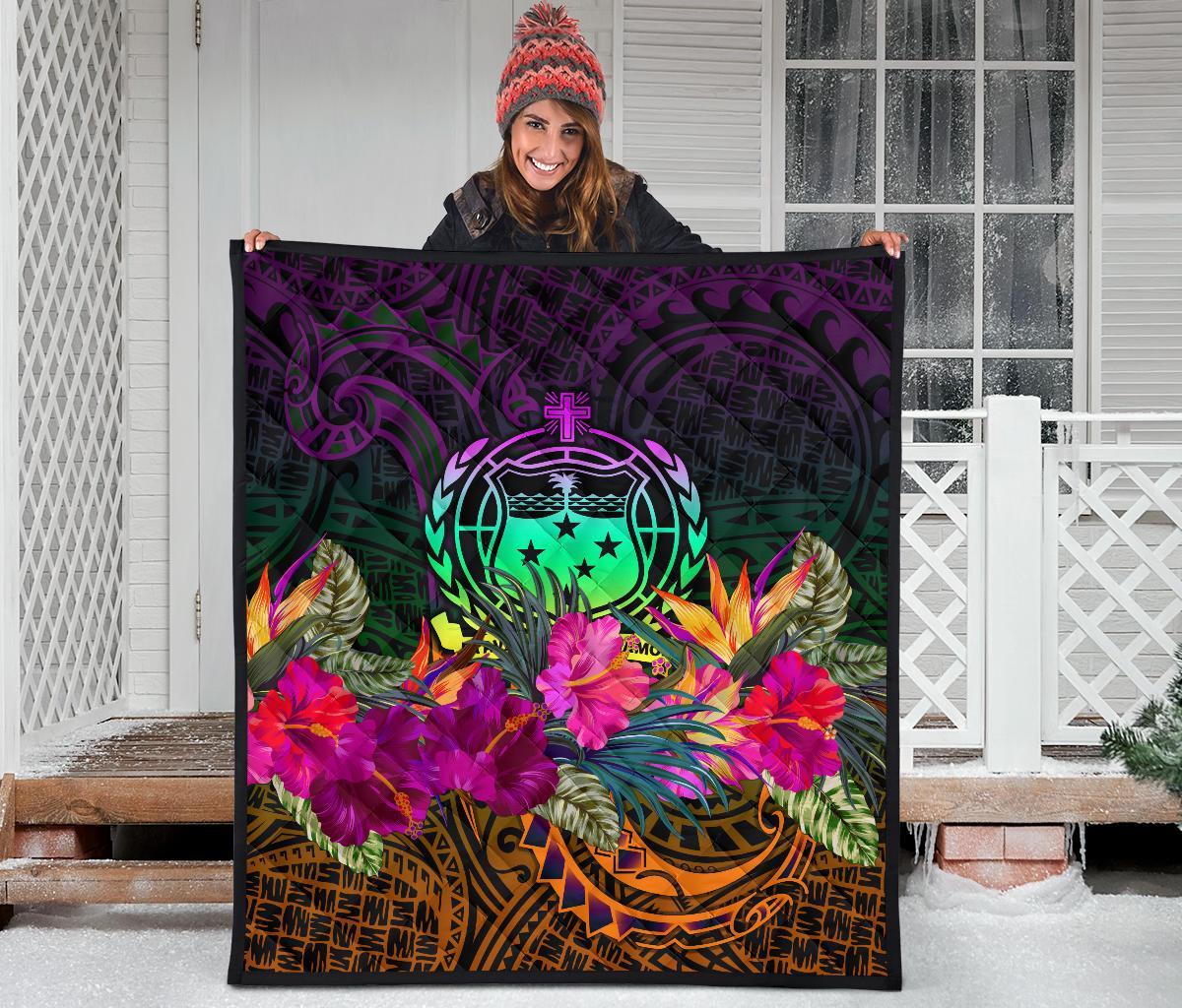 Samoa Premium Quilt - Summer Hibiscus - Polynesian Pride