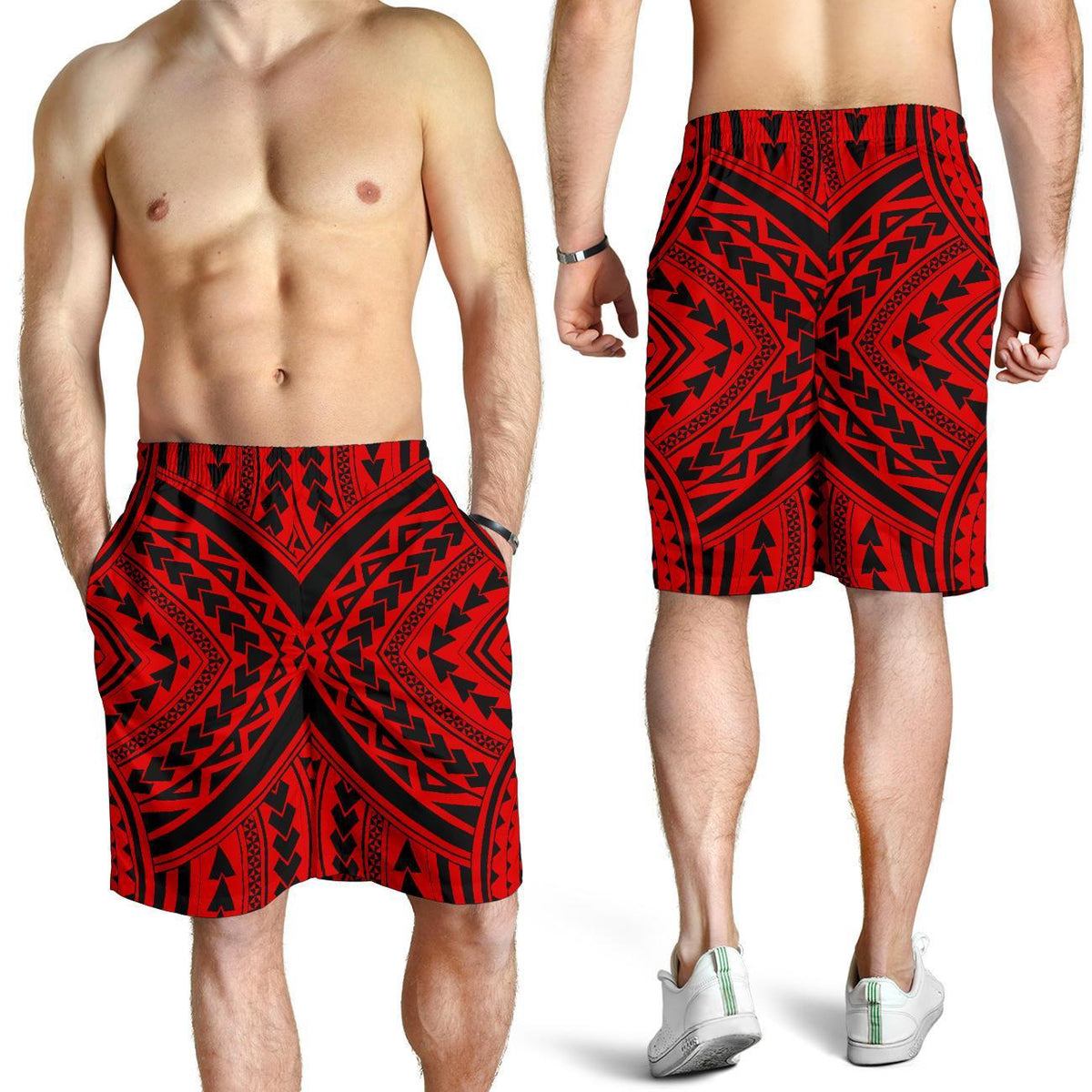 Polynesian Tradition Red Men's Short - Polynesian Pride