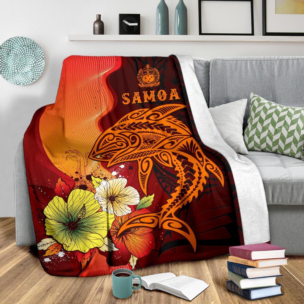 Samoa Premium Blankets - Tribal Tuna Fish - Polynesian Pride