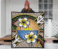 Hawaii Plumeria Pattern Limited Premium Quilt - Polynesian Pride