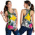 Papua New Guinea Women's Racerback Tank White - Turtle Plumeria Banana Leaf - Polynesian Pride