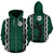 Polynesian Hawaii Mens Volleyball Team Supporter All Over Zip up Hoodie Unisex Green - Polynesian Pride