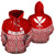 Hawaii Polynesian Zip up Hoodie Red Pride Map and Seal Unisex Red - Polynesian Pride