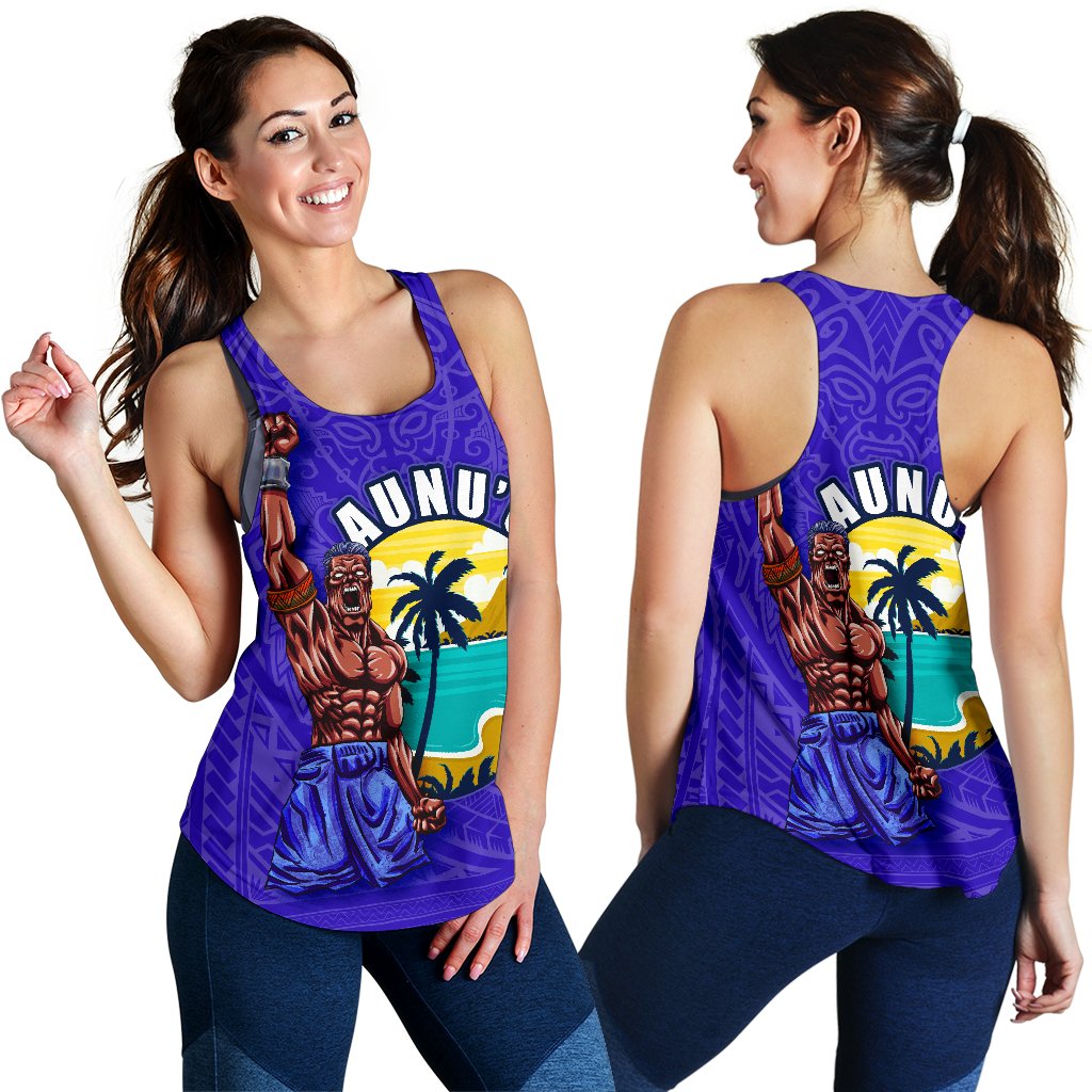 American Samoa Polynesian Women Racerback Tank - Aunu'u Island PURPLE - Polynesian Pride