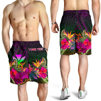 Polynesian Hawaii Personalised Kanaka Maoli Men's Shorts - Summer Hibiscus - Polynesian Pride