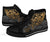 Tonga Polynesian High Top Shoes - Gold Turtle Flowing - Polynesian Pride