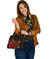 Polynesian Hawaii Kanaka Maoli Shoulder Handbag - Humpback Whale with Hibiscus (Golden) - Polynesian Pride