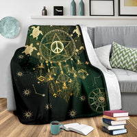 Hawaii Dream Catcher Peace Style Galaxy - Premium Blanket AH - Polynesian Pride