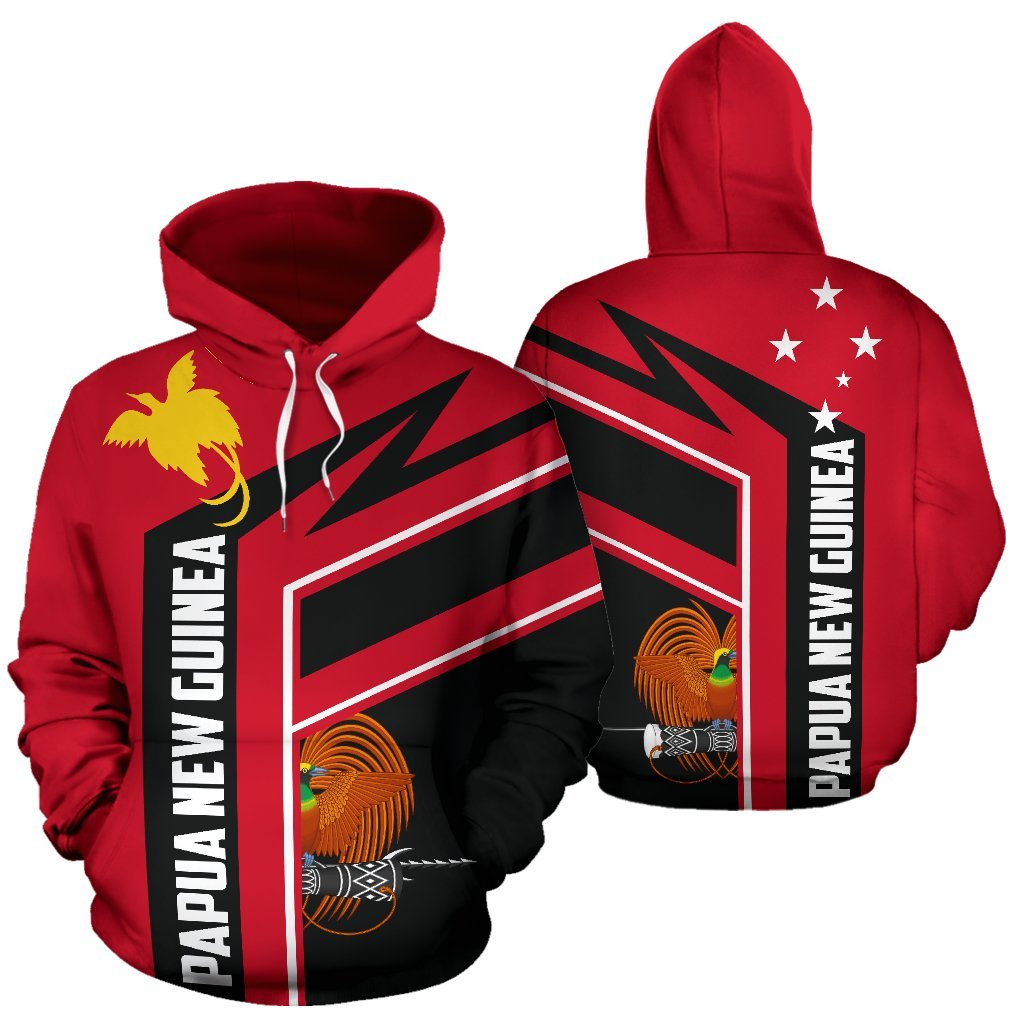 Papua New Guinea Air Hoodie Papua New Guinea Flag Coat of Arms TH0 Unisex Red - Polynesian Pride