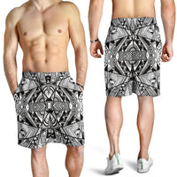 Polynesian Tribal Men's Shorts White And Black - Polynesian Pride