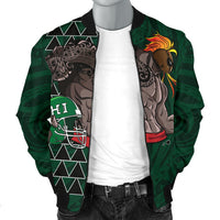 Kakau Hawaii Warrior Football Men's Bomber Jacket AH - Polynesian Pride