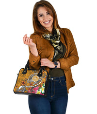 Tahiti Shoulder Handbag - Turtle Plumeria (Gold) - Polynesian Pride