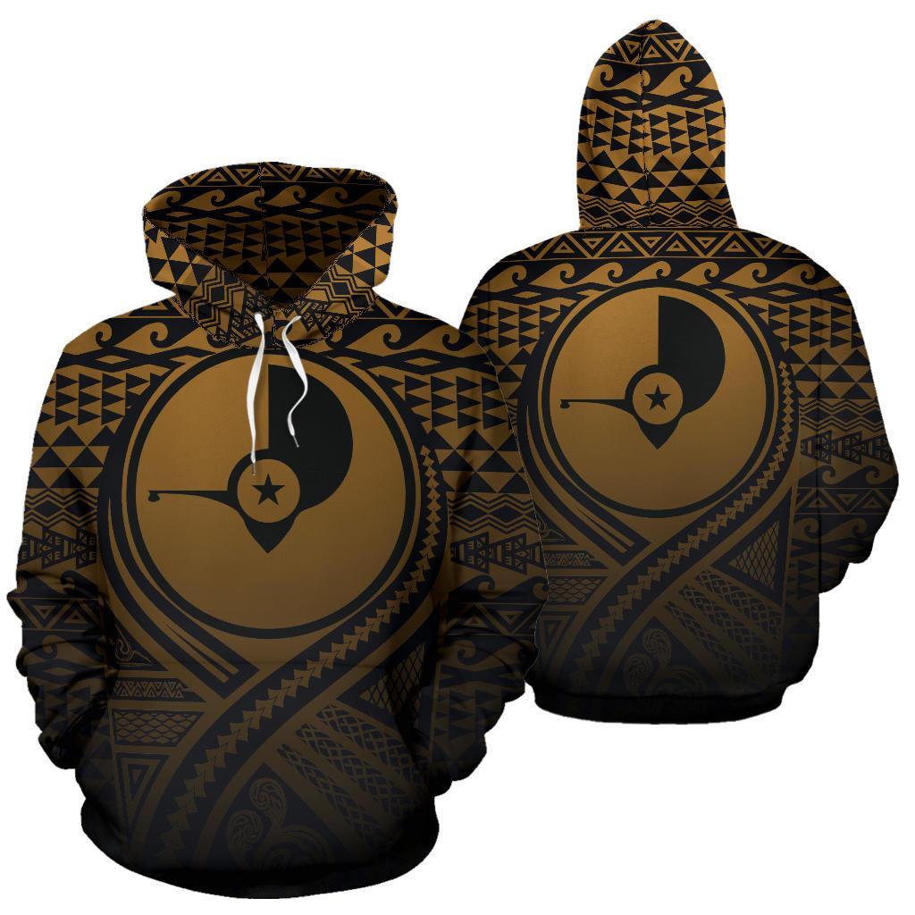 Yap All Over Hoodie Lift up Gold Gold - Polynesian Pride
