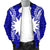 Nauru Polynesian Men's Bomber Jacket Map Blue - Polynesian Pride