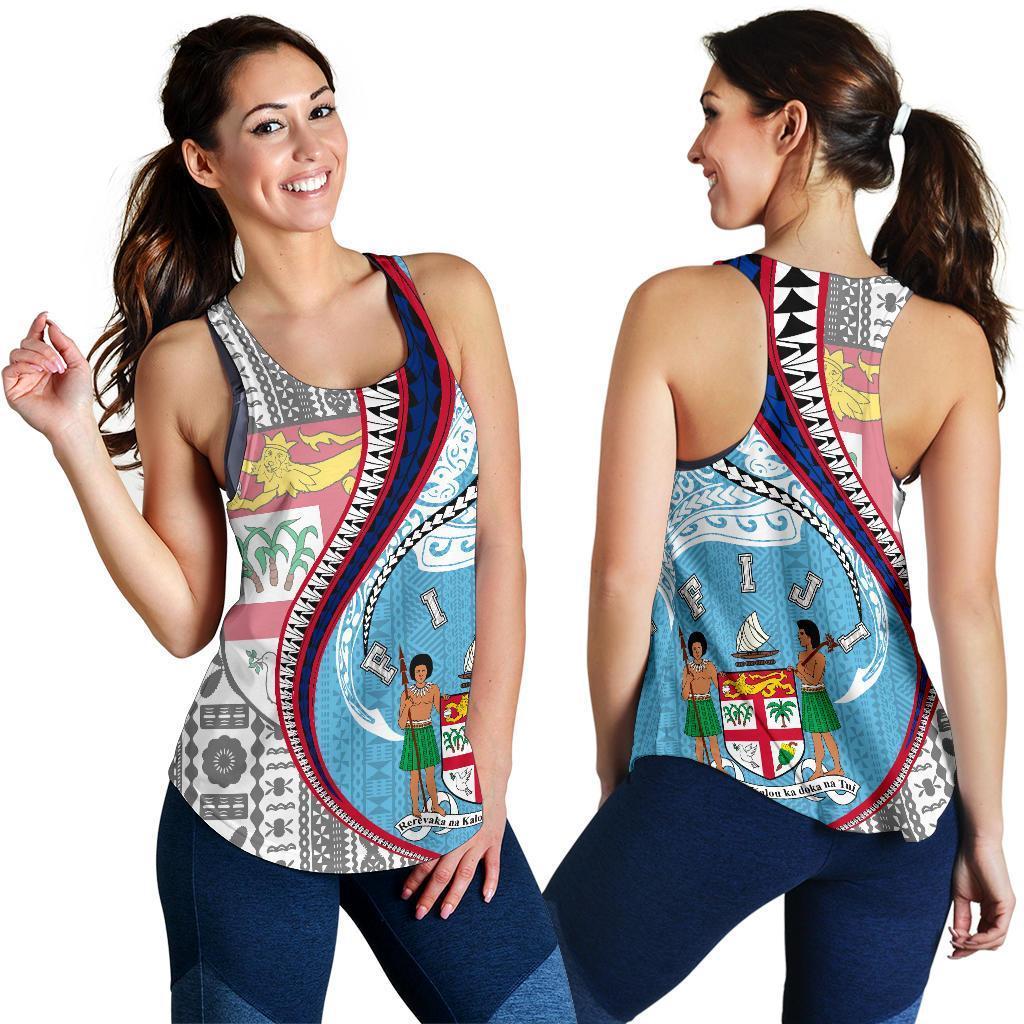 Fiji Women's Racerback Tank Kanaloa Tatau Gen Fj - Polynesian Pride