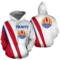 Tahiti Zip up Hoodie Tahiti Flag Special Version Unisex Black - Polynesian Pride